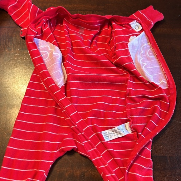 Baby Holiday One Piece Footed Zip Up Sleeper 6 Months EUC Santa Holiday - Picture 10 of 13